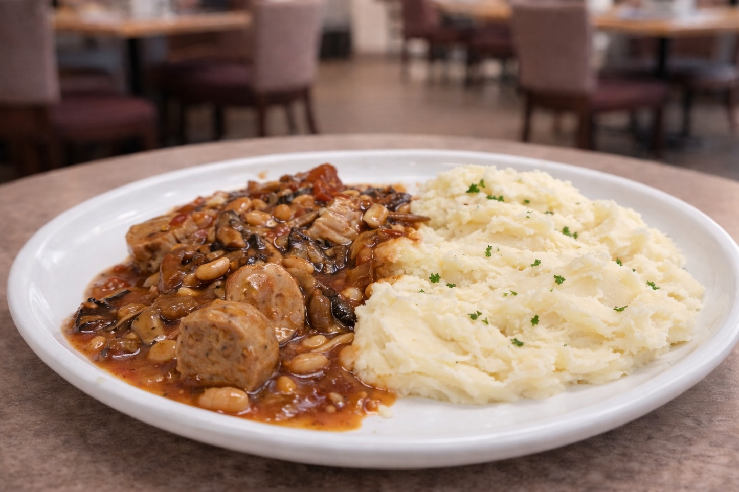 Sausage Casserole with Mash