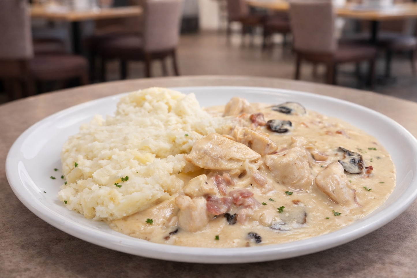 Chicken & Bacon in Cheese cream