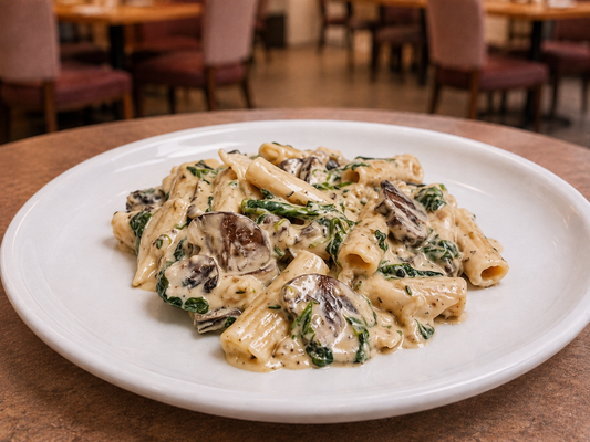 Creamy Mushroom & Spinach Pasta
