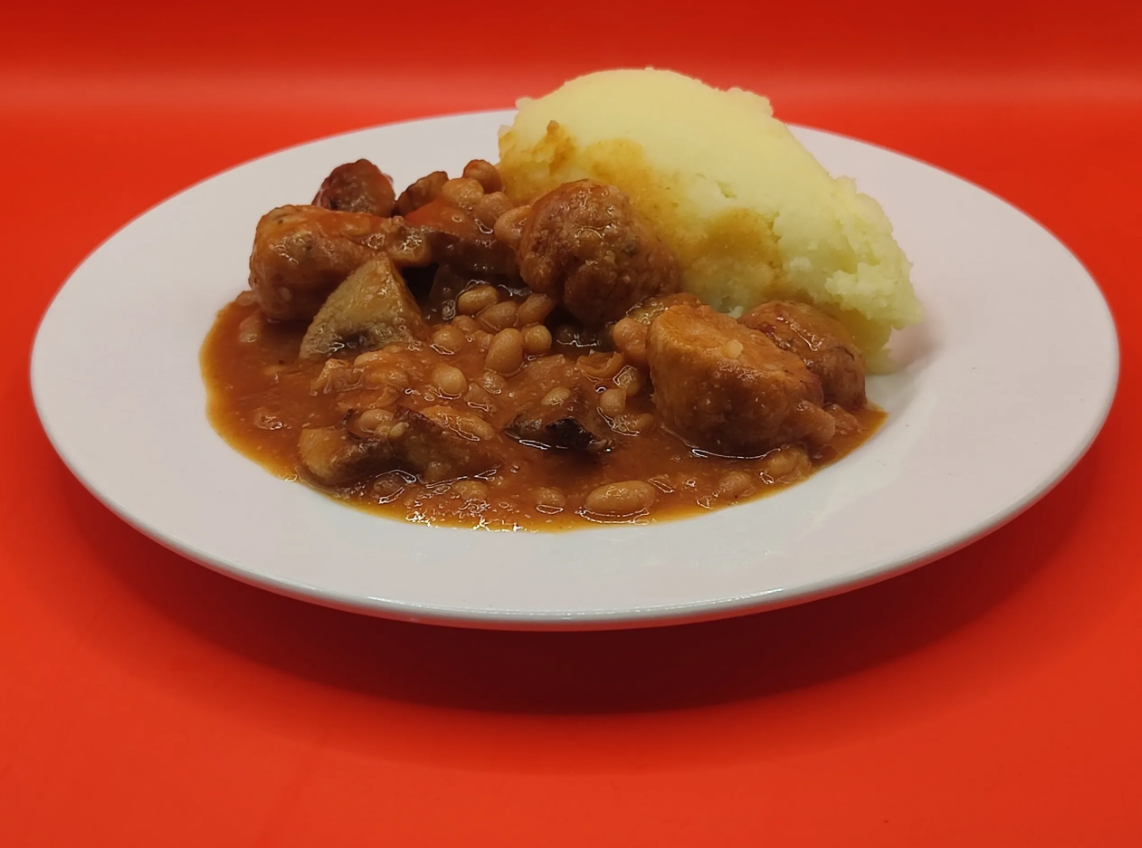 Sausage Casserole with Mash (gluten free)