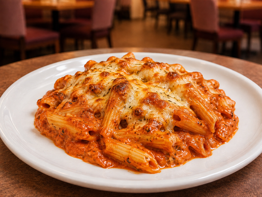 Creamy Tomato & Mozzarella Pasta Bake